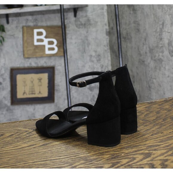 NWT Steve Madden Womens Block Irenee Dress Sandal IRENEE Black Suede 7M - Picture 3 of 7
